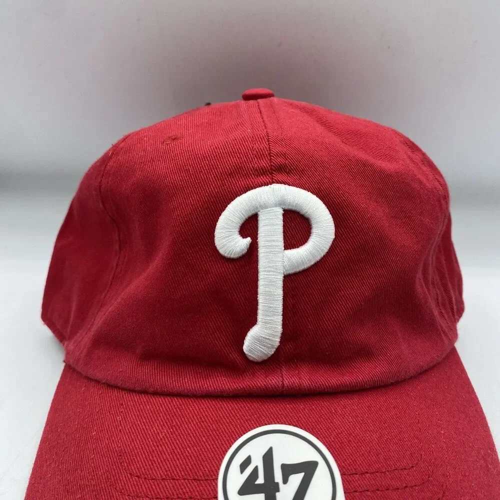 Philadelphia Phillies Hat Adjustable 47 Brand Red Clean Up MLB Strapback NWT